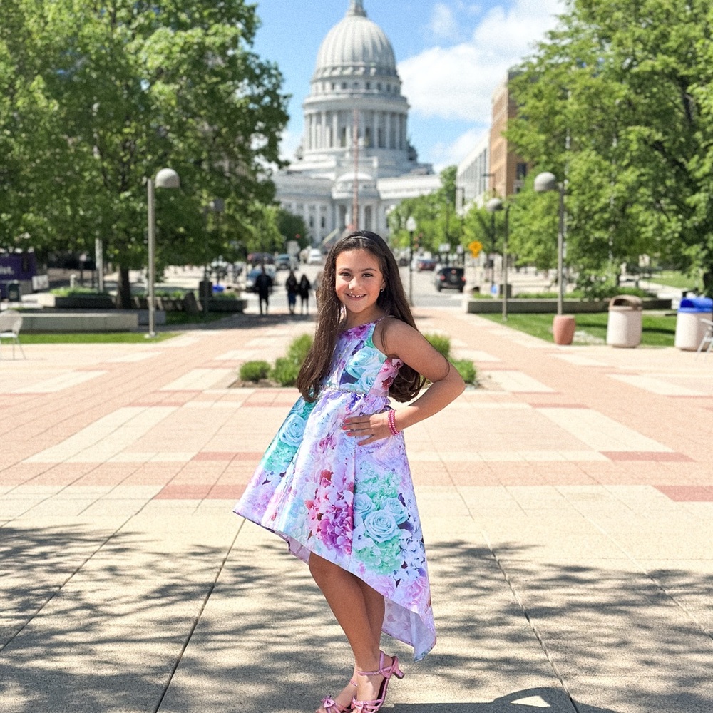 Rare Editions Floral High-Low Dress - Multicolor - Picture 5 of 5